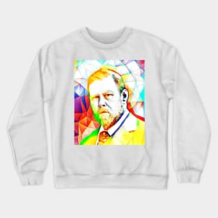 Bram Stoker Colourful Portrait | Bram Stoker Artwork 12 Crewneck Sweatshirt